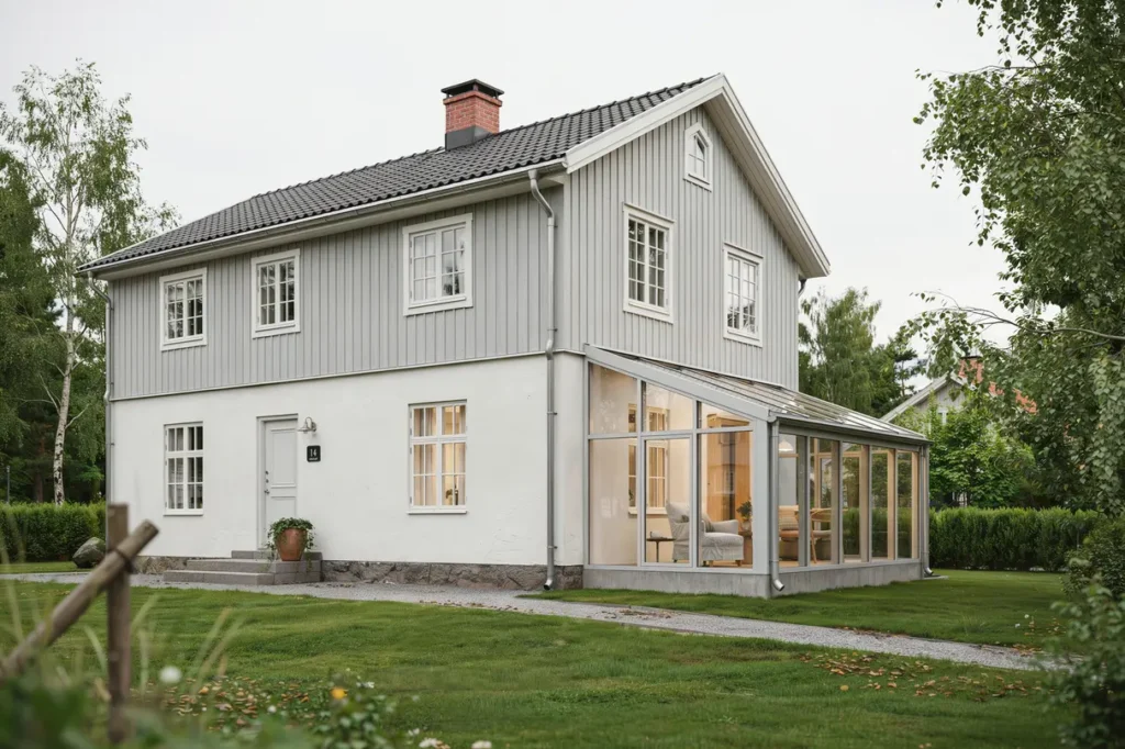 tillbyggnad av uterum p villa i svarte ystad