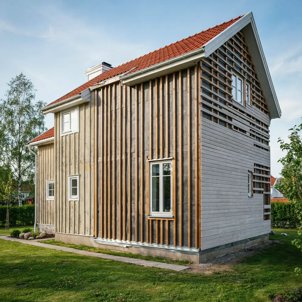 tillaggsisolering fasad yttervagg i ystad skane